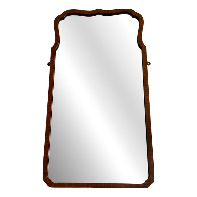 Vintage English Scallop Edged Wall Mirror, 1920s For Sale