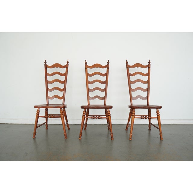 Vintage Tell City Early American Ladderback Dining Chairs (Set of 6) For Sale - Image 4 of 18