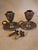 Metal Pair Antique Pewter Whale Oil Finger Lamps Single Tube Drop Burners C. 1830-1850 For Sale - Image 7 of 18
