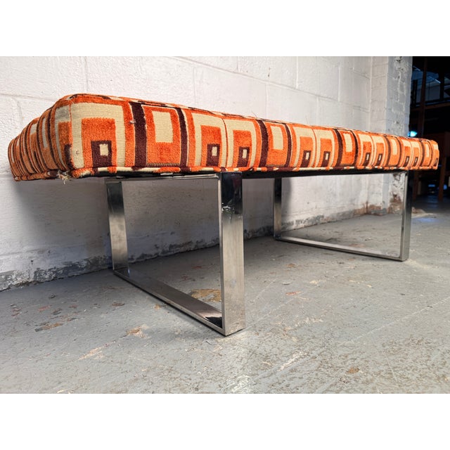 Mid 20th Century Mid-Century Modern Upholstered Bench For Sale In New York - Image 6 of 14