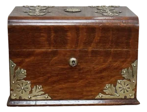 Victorian Desk Tidy Stationary Box, 1890
