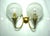 Metal Mid-Century Modern Art Deco Brass and Murano Glass Sconces, 1980s, Set of 2 For Sale - Image 7 of 10