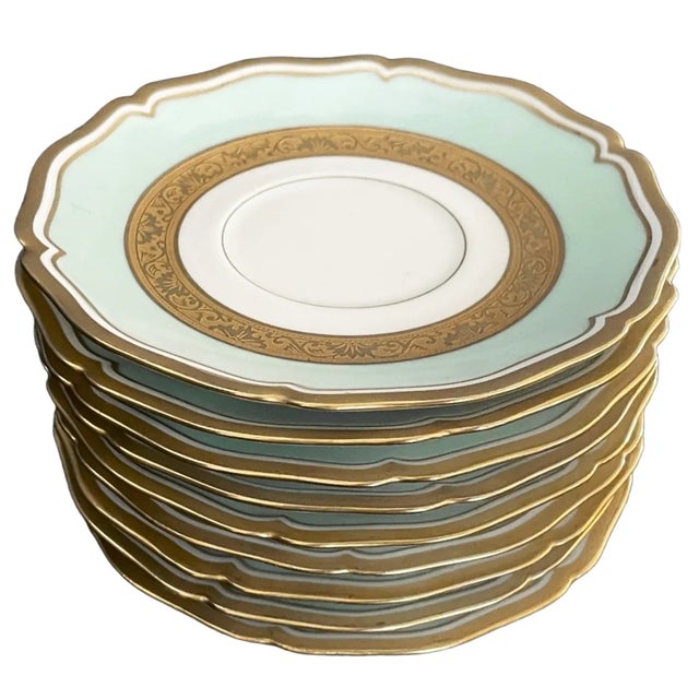 Exceptional 20-piece set of Raynaud “Turenne” Limoges porcelain, 11 plates and 9 saucers, a rare and highly sought-after...