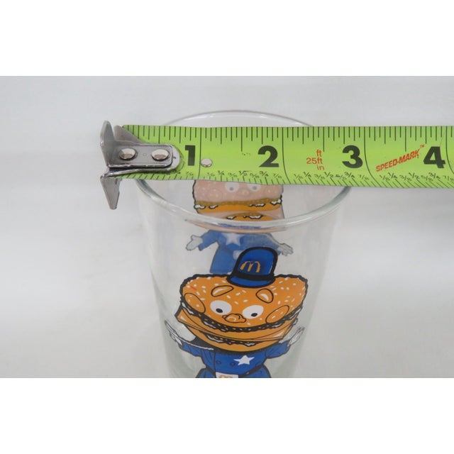 Figurative 1977 McDonalds Collector Series 2pc Drinking Glasses Big Mac and Grimace 4843b For Sale - Image 3 of 12