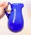 Cobalt Blue Artisan Blown Glass Pitcher For Sale In Dallas - Image 6 of 9
