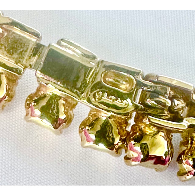 1990s Judith Leiber Collar Collier Necklace Choker Crystal Dimante Strass Vintage 24k Gold Plated For Sale - Image 10 of 10