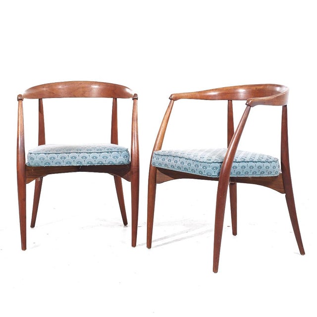Mid-Century Modern Lawrence Peabody Mid Century Armchairs - Pair For Sale - Image 3 of 10