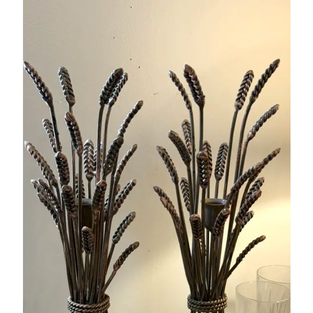 Mid-Century Modern Wheat Sheath Candle Holders For Sale - Image 3 of 5