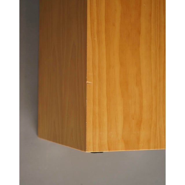 Wood Vintage Plywood Stools with Grey Cushions, 1990s, Set of 4 For Sale - Image 7 of 9