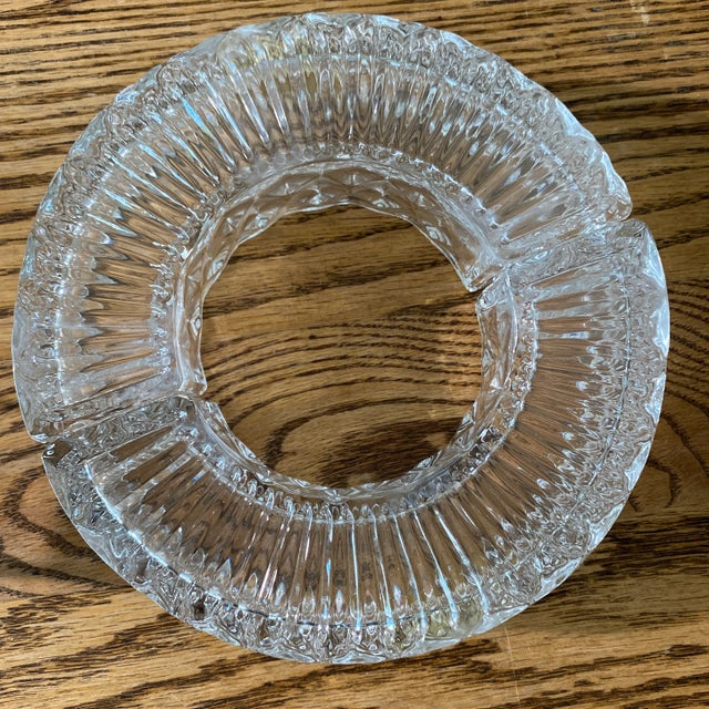 60’s Hamilton Sterling 24kt Gold Plated Crystal West German Dresser Dish For Sale - Image 12 of 13