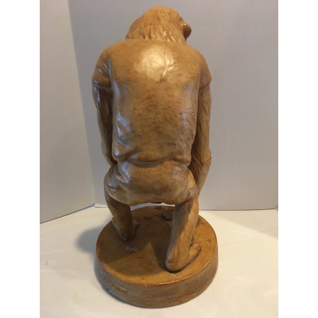 Vintage 1980s Large Terracotta Monkey For Sale In Detroit - Image 6 of 10
