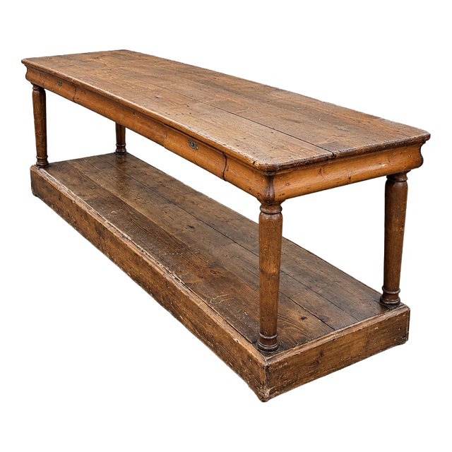 Antique French Drapers Table in Pine, 1900s, Set of 2 For Sale