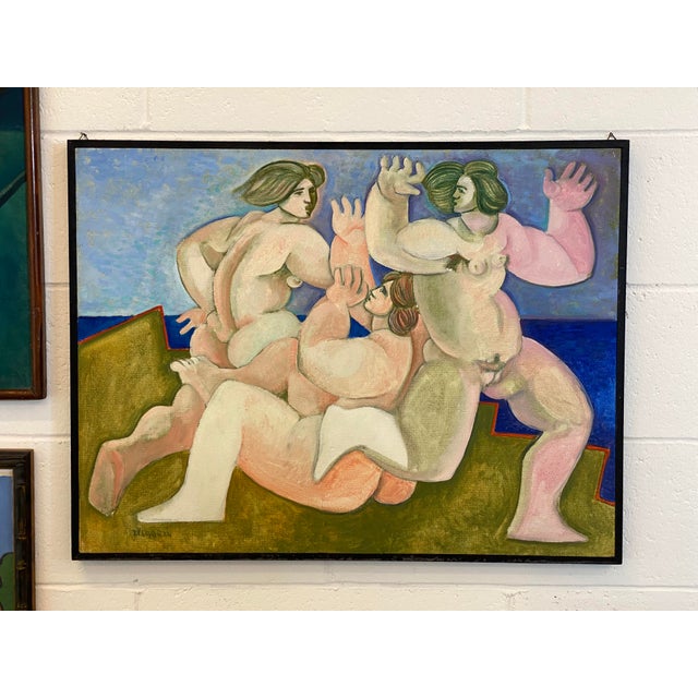 Beppe Ruggeri, Compositions, 1950s, Oil Paintings, Set of 5 For Sale - Image 10 of 18