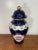 Abstract Vintage Wallendorf 1764 Echt Kobalt Cobalt Blue Floral Gold Lidded Vase GDR For Sale - Image 3 of 18