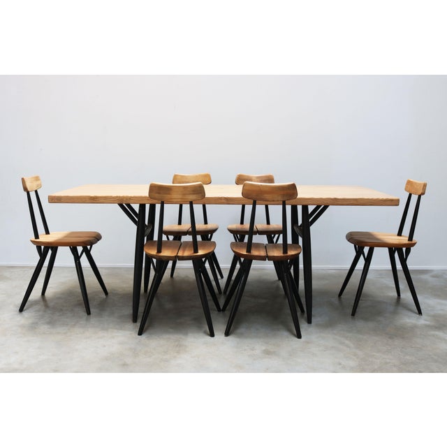 Pirkka Design Dining Room Set by Ilmari Tapiovaara for Laukaan Puu, 1955, Set of 7 For Sale - Image 18 of 18