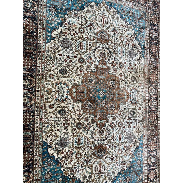 Vintage Indian Fine Silk Rug, 1990s For Sale - Image 18 of 18