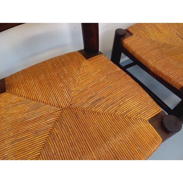 Tan Vintage Brutalist Chairs by Georges Robert, 1960s, Set of 4 For Sale - Image 8 of 18