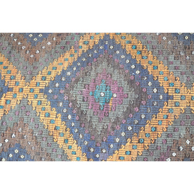 1960s Home Living Vintage Turkish Kilim Rug For Sale - Image 6 of 11