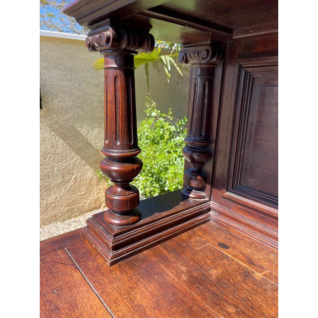 Brown 19th Century Renaissance Style Oak Hunting Buffet For Sale - Image 8 of 17