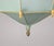 Metal Vintage Tole Umbrella-Shaped Metal Chandelier — Sage Green and Gold Leaf For Sale - Image 7 of 12