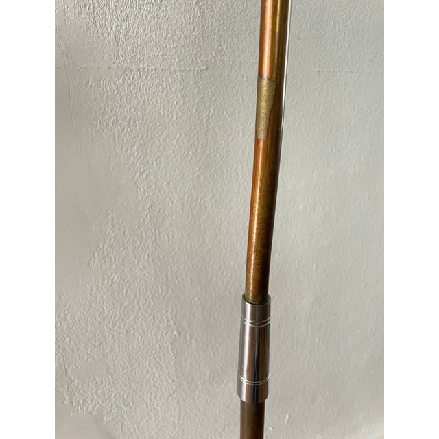 Metal 1972 Chapman Hunting Horn Form Floor Lamp With Black Base — Mid-Century Modern For Sale - Image 7 of 11