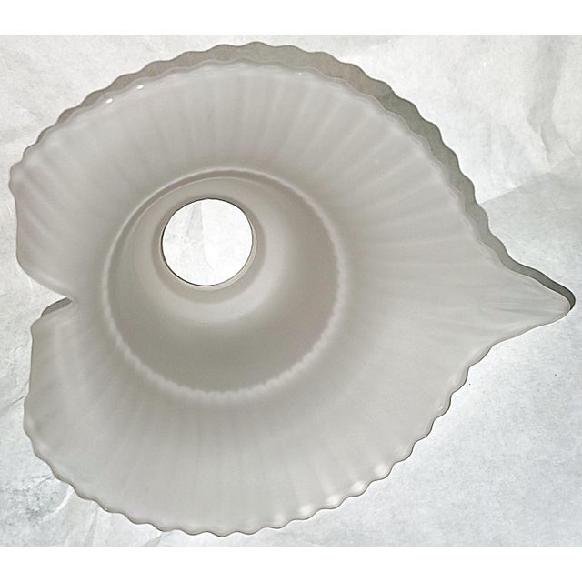 1910s Antique Frosted Glass Lamp Shade For Sale - Image 5 of 5
