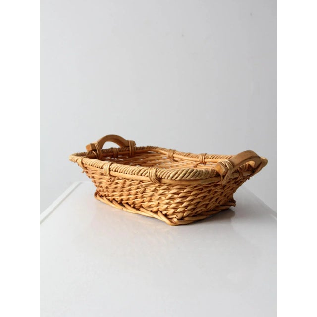 Vintage Woven Basket Tray For Sale - Image 6 of 9