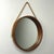 Wood Mid-Century Round Teak and Rope Wall Mirror, Italy, 1960s For Sale - Image 7 of 7