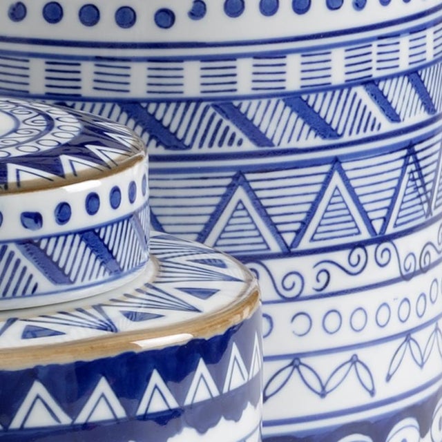 Blue And White Canisters Set Of Three Chairish