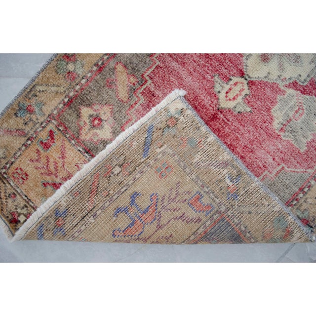 Textile 1970s Vintage Hand Knotted Small Rug, Kitchen, Bath Entry Decor 2x3 Ft Approx For Sale - Image 7 of 14