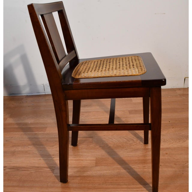 1900s Antique English Hepplewhite Mahogany Inlaid Vanity Desk Mirror and Chair For Sale - Image 16 of 17