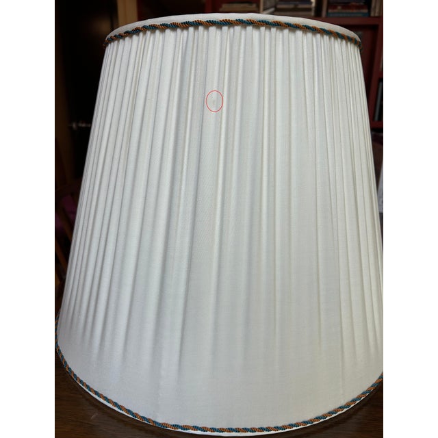 2010s Pair of Pleated Silk Lampshades For Sale - Image 5 of 5