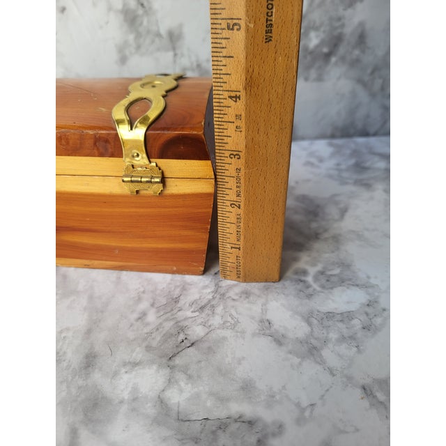 1980s Wood and Brass Box For Sale - Image 13 of 14