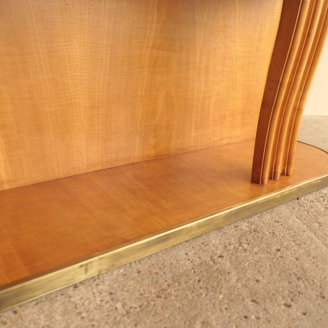 Maple and Brass Console For Sale - Image 12 of 18