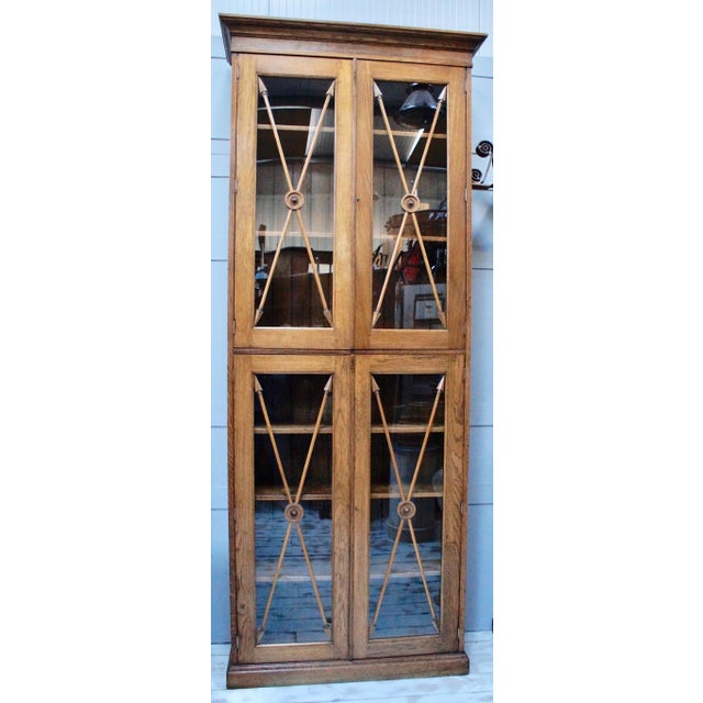 Antique Solid Oak University Bookcase, 1901 For Sale - Image 14 of 14
