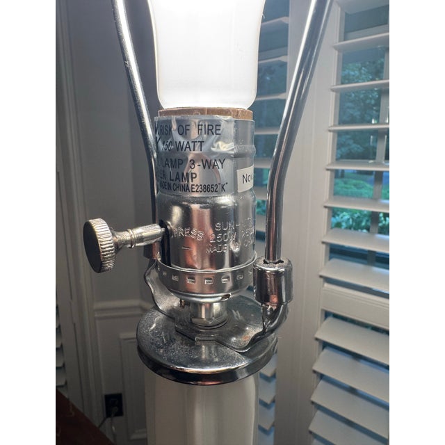 Vintage Lucite Cased Glass Column Table Lamps - a Pair For Sale In Atlanta - Image 6 of 9