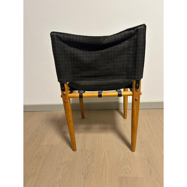 Linda Chair in Wood and Canvas by Jonathan De Pas, Donato Durbino, and Paolo Lomazzi for Zanotta, 1970s For Sale - Image 6 of 8