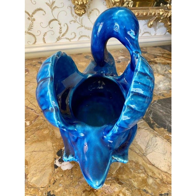 Turquoise Swan by Alain Maunier, Vallauris For Sale - Image 6 of 10