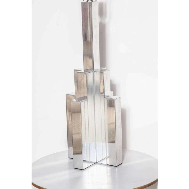 Habitat 1960s Tall Habitat Int. Reflective Aluminum "Skyscraper" Tower Table Lamp For Sale - Image 4 of 9