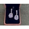 Bochic "Capri" Pink Quartz & White Topaz Earrings Set In 18K Gold & Silver For Sale - Image 16 of 18