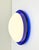 Italian Blue and White Round Vetri Murano Wall Light, 1980s For Sale - Image 3 of 15