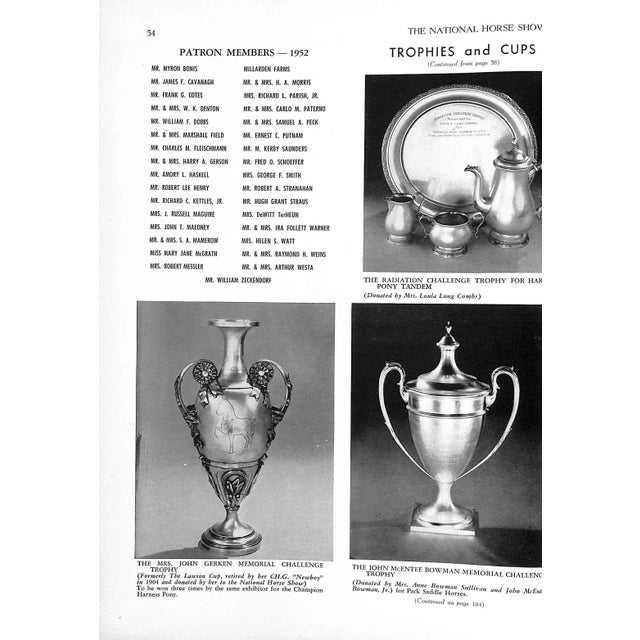 The National Horse Show: Sixty-Ninth Year Program - November 4-11, 1952 For Sale - Image 12 of 12