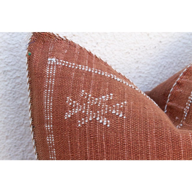 Moroccan Rust Crossroads Cactus Silk Moroccan Pillow For Sale - Image 3 of 7