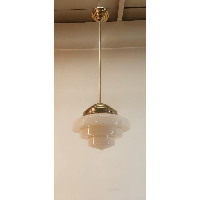 Brass and Glass Ceiling Lamp For Sale - Image 16 of 16