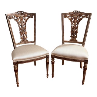 David Michael French Side Chairs- a Pair For Sale