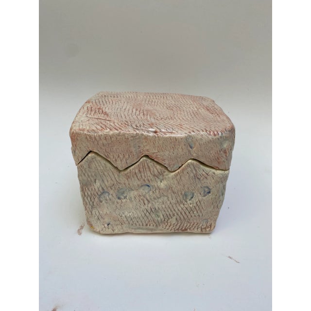 2020s Hand Made Abstract Sculptural Glazed Ceramic Box with Fitted Lid For Sale - Image 5 of 10
