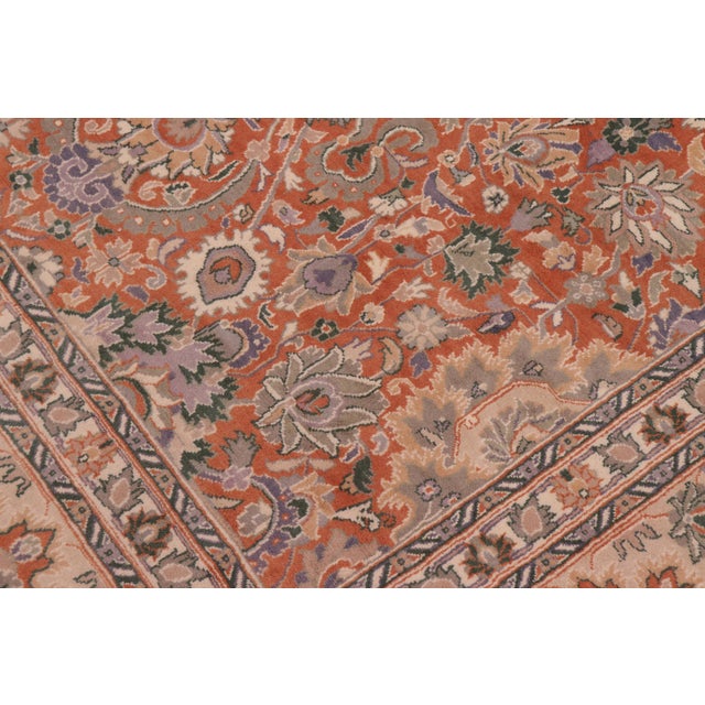 Shabby Chic Shabby Chic 1990's Pak-Persian Rust/Beige Wool Rug - 8'10'' X 12'1'' For Sale - Image 3 of 9