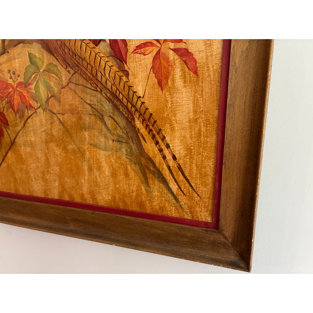 Mid-Century Modern Vintage Pheasant Framed Art Roger Tory Peterson Cottage English Study Decor For Sale - Image 3 of 18