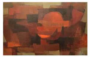 Helge Ernst, Abstract Composition, 1970s, Oil on Canvas