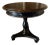 1990s Round Cherry Black Foyer Accent Table by Hooker Furniture Co. With Inlay and Protective Pad For Sale